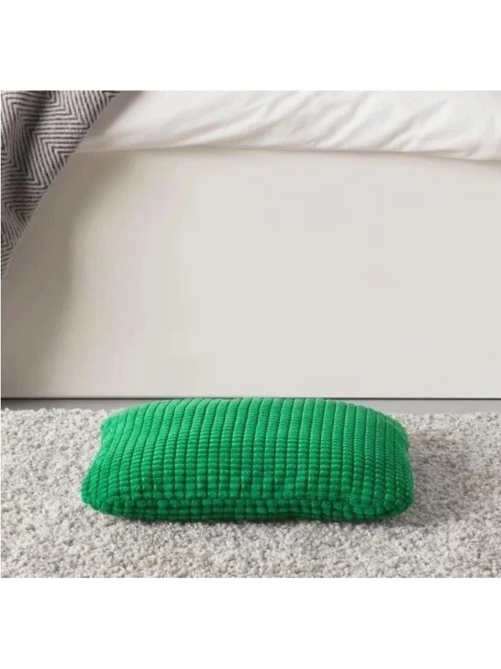 IKEA Lurvig Green Ribbed Knit Pet Cushion Cover